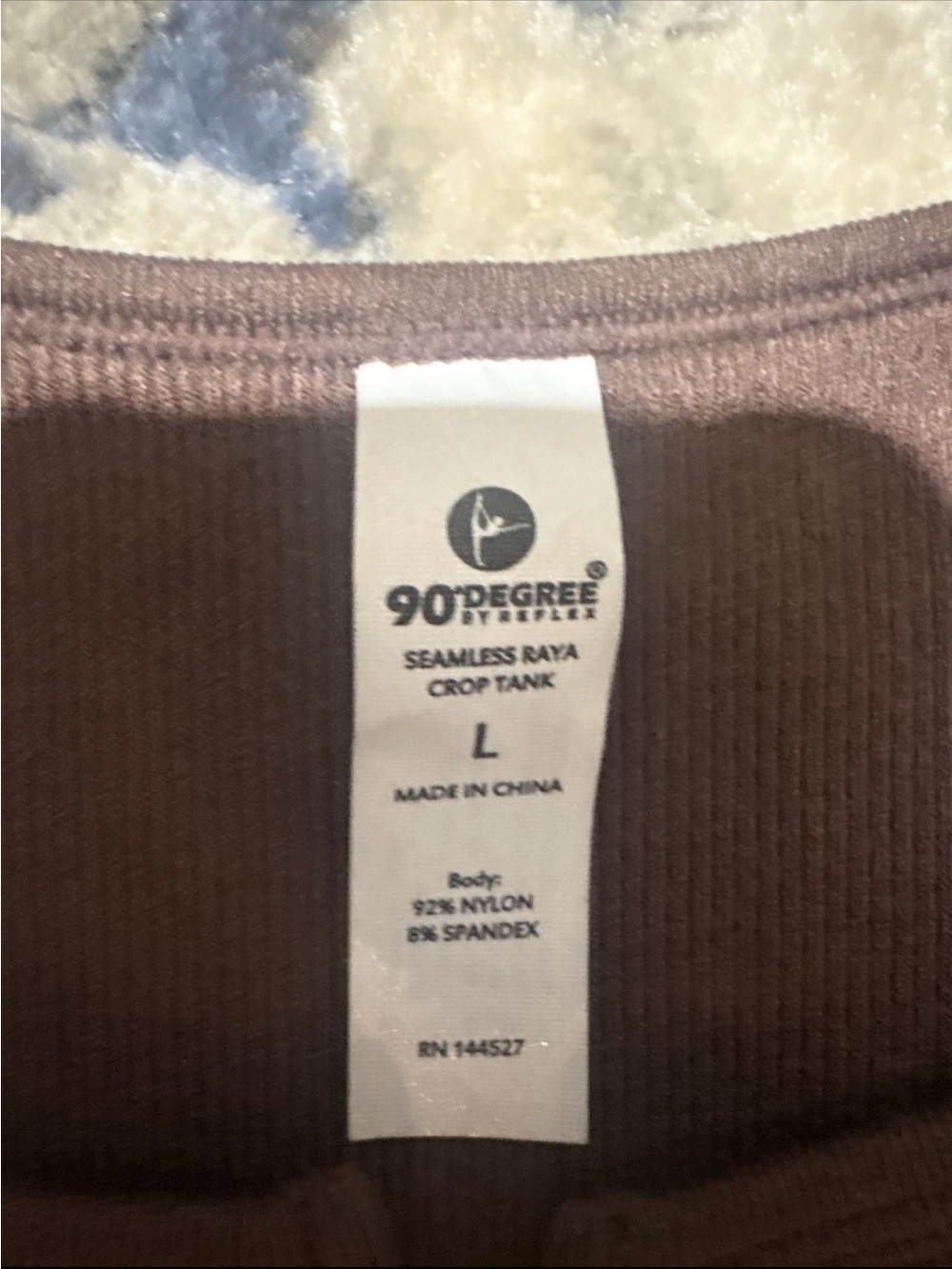 Pair of Women's Keyhole Ribbed Crop Tank Top s- Brown & Mauve - Picture 2 of 2
